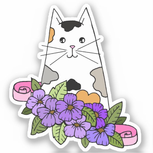 Calico Cat Laptop Sticker (Voorkant)
