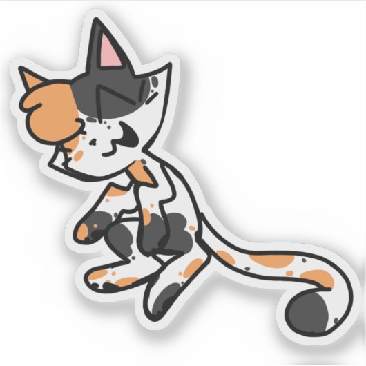 Calico Cat Laptop Stickers (Voorkant)