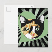 Calico cat love briefkaart (Voorkant / Achterkant)