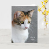 Calico Cat Love & Light Kaart (Gele Bloem)