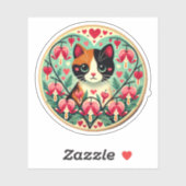 Calico Cat love Sticker (Vel)