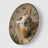 Calico Cat Lover Grote Klok (Hoek)