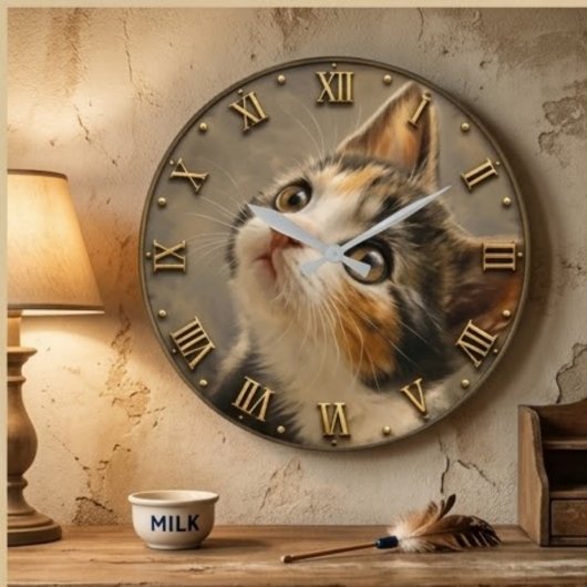 Calico Cat Lover Grote Klok