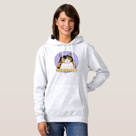Calico Cat Lover Hoodie (Voorkant volledig)