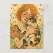 Calico Cat mama Briefkaart (Voorkant)