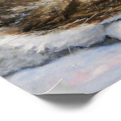 Calico Cat met Geel Oyes Portret Poster (Hoek)