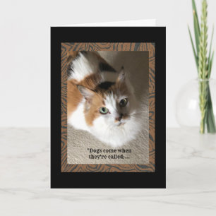 Calico Cat met humor Kaart