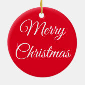 Calico Cat met Pet van de Kerstman Keramisch Ornament (Achterkant)