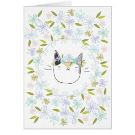 Calico Cat met wilde bloemen