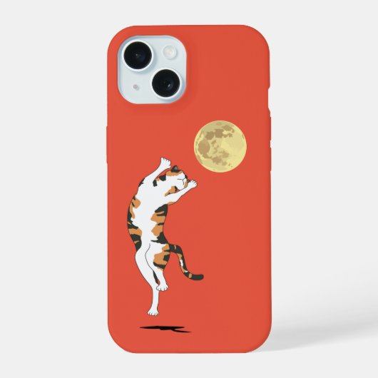 Calico Cat Moon Dancing Hoesje-Mate iPhone Case iPhone 15 Case (Achterkant)