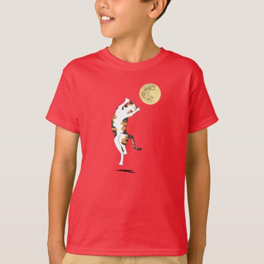 Calico Cat Moon Dancing T-Shirt (Voorkant)