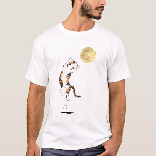 Calico Cat Moon Dancing T-shirt (Voorkant)