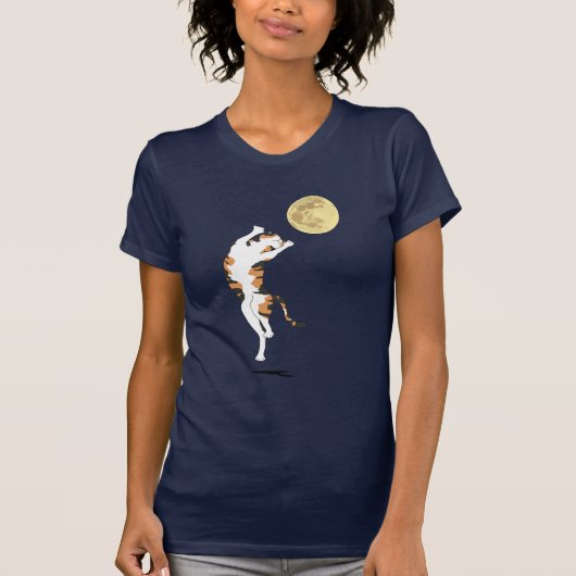 Calico Cat Moon Dancing T-shirt (Voorkant)