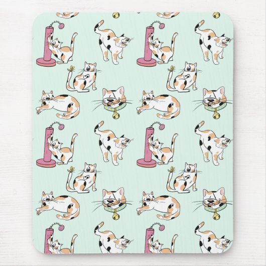 Calico Cat Mousepad Muismat (Voorkant)