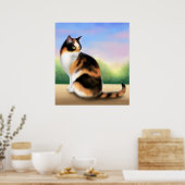 Calico Cat op het Poster van de Sunset (Keuken)