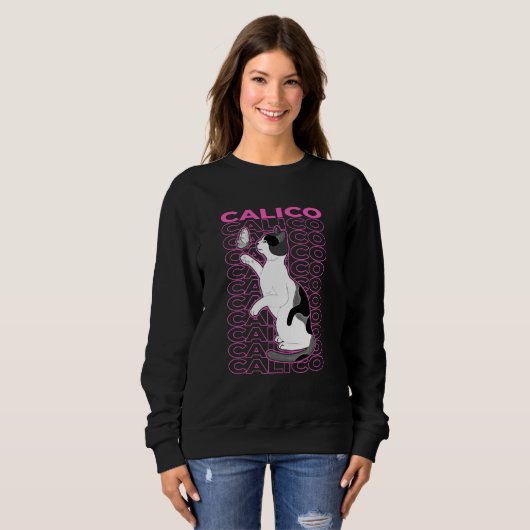 Calico Cat Pastel Aesthetic Trui (Voorkant volledig)