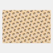 Calico Cat Portret Schilderen Schattigee Originele Inpakpapier Vel (Voorkant)