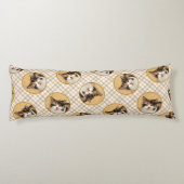 Calico Cat Portret Schilderen Schattigee Originele Lichaamskussen (Achterkant)