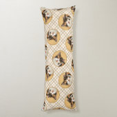 Calico Cat Portret Schilderen Schattigee Originele Lichaamskussen (Achterkant (Verticaal))