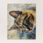 Calico Cat Pretty Cat Art Big Puzzle Legpuzzel (Verticaal)