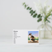 Calico Cat-profielkaart Visitekaartje (Staand voorkant)