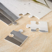 Calico Cat Purple Flowers Window Sunlight Legpuzzel (Zijkant)