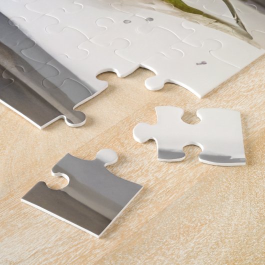 Calico Cat Purple Flowers Window Sunlight Legpuzzel (Zijkant)