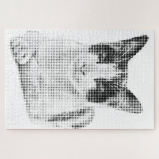 Calico Cat Retro Halftone Legpuzzel (Horizontaal)