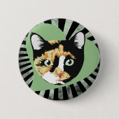 Calico Cat Ronde Button 5,7 Cm (Voorkant)
