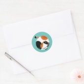 Calico Cat Ronde Sticker (Envelop)