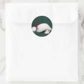 Calico cat Santa sticker (Tas)