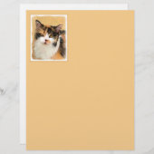 Calico Cat-schildering - Kute Original Cat Art (Voorkant / Achterkant)