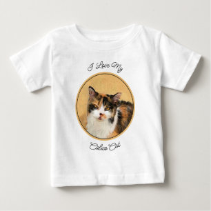 Calico Cat-schildering - Kute Original Cat Art