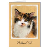 Calico Cat-schildering - Kute Original Cat Art (Voorkant)