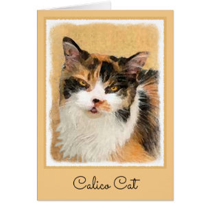 Calico Cat-schildering - Kute Original Cat Art