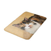 Calico Cat-schildering - Kute Original Cat Art Badmat (Gekanteld)