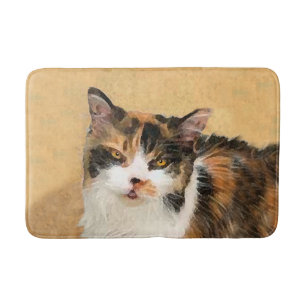 Calico Cat-schildering - Kute Original Cat Art Badmat