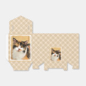Calico Cat-schildering - Kute Original Cat Art Bedankdoosjes (Uitgevouwen)