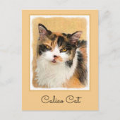 Calico Cat-schildering - Kute Original Cat Art Briefkaart (Voorkant)