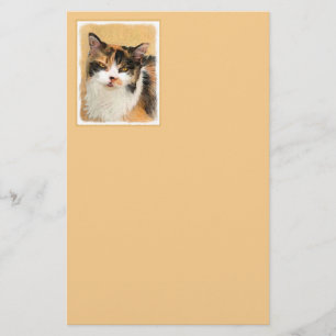 Calico Cat-schildering - Kute Original Cat Art Briefpapier