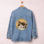 Calico Cat-schildering - Kute Original Cat Art Denim Jacket (Hangar)