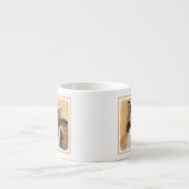Calico Cat-schildering - Kute Original Cat Art Espresso Kop (Voorkant)