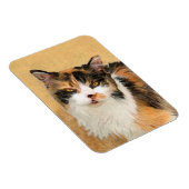Calico Cat-schildering - Kute Original Cat Art Magneet (Rechterzijde)