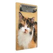Calico Cat-schildering - Kute Original Cat Art Mini Klembord (Schuin)