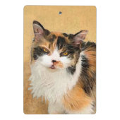 Calico Cat-schildering - Kute Original Cat Art Mini Klembord (Achterkant)