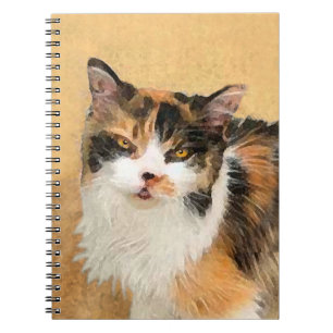 Calico Cat-schildering - Kute Original Cat Art Notitieboek