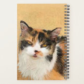Calico Cat-schildering - Kute Original Cat Art Planner (Achterkant)