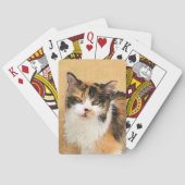 Calico Cat-schildering - Kute Original Cat Art Pokerkaarten (Achterkant)