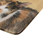 Calico Cat-schildering - Kute Original Cat Art Snijplank (Hoek)