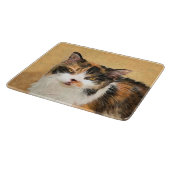 Calico Cat-schildering - Kute Original Cat Art Snijplank (Hoek)